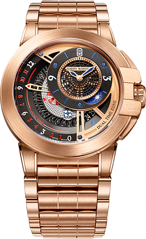 Review Replica Harry Winston Ocean Dual Time OCEATZ44RR013 watch - Click Image to Close